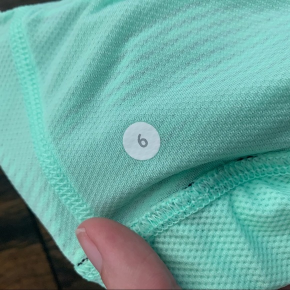 Lululemon striped athletic light green tank top - Picture 4 of 5